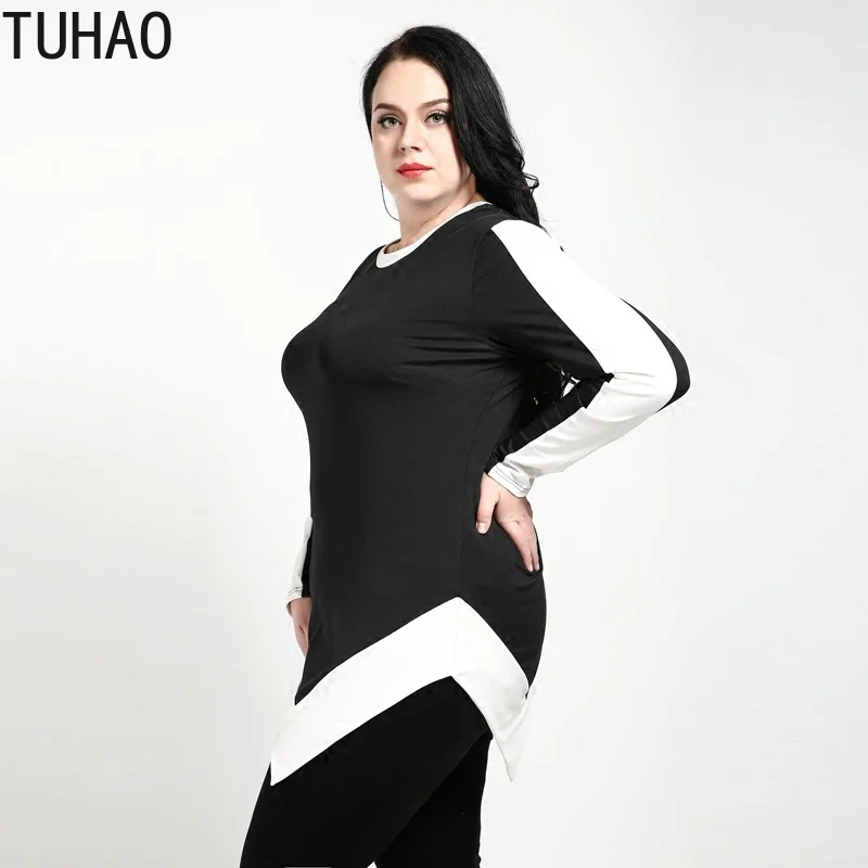 TUHAO/Женские топы и блузки Весенняя модная черная блузка полосатая с длинным