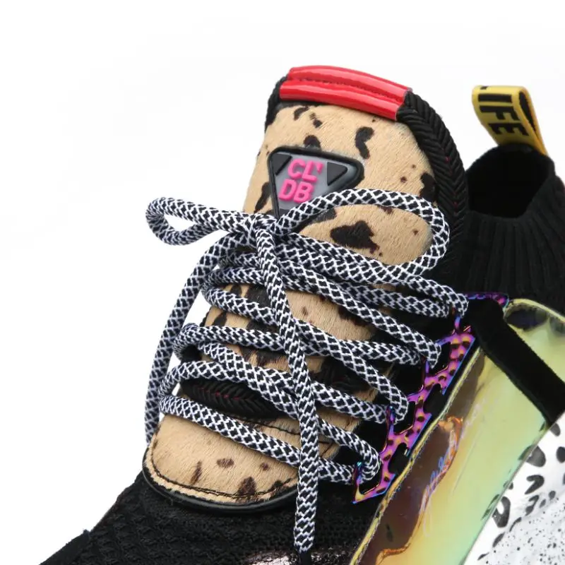 Женские кроссовки из натуральной кожи модная обувь на каблуке с