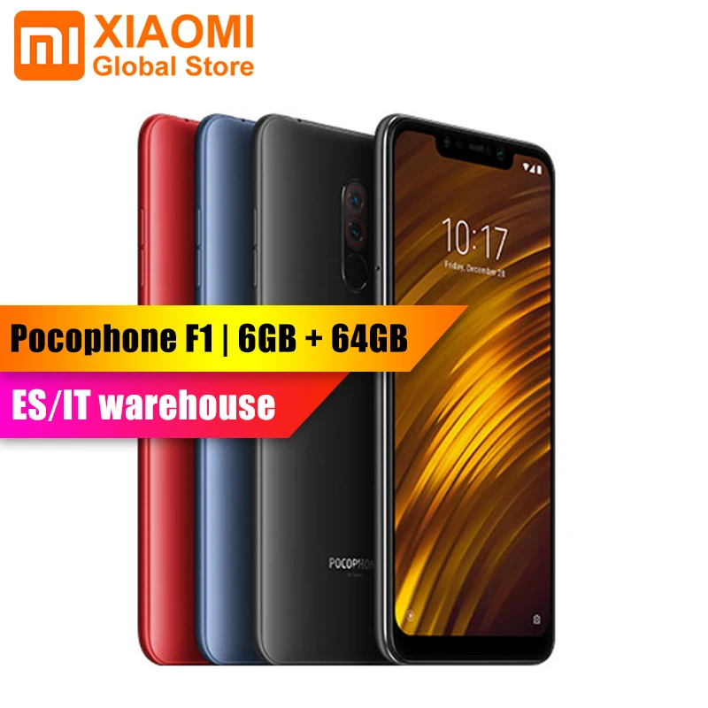 Глобальная версия Xiaomi POCOPHONE F1 POCO 6 ГБ Оперативная память 64 Гб Встроенная Snapdragon 845 45