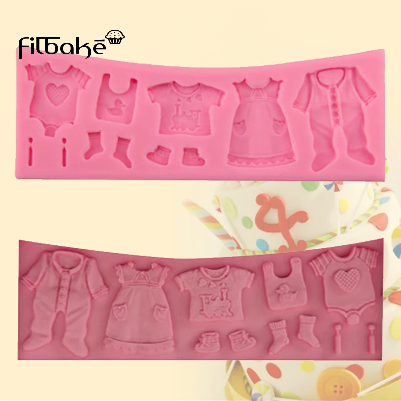 Filbake один кусок 3D детская ткань силиконовая форма шоколадная инструменты для