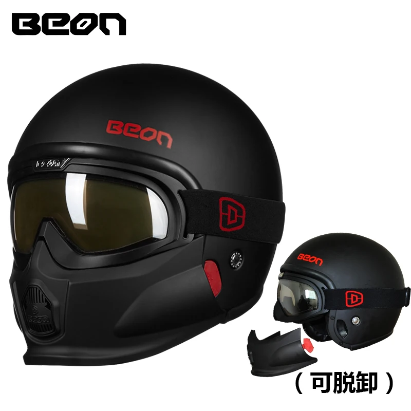 

BEON Retro Style Motorcycle Helmet Modular Motocross Motorbike Capacete ABS Casco moto T703