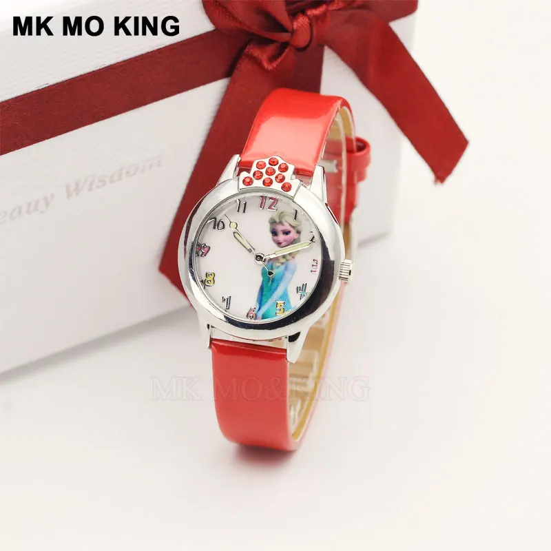 Роскошные детские часы со снежным льдом с рисунком принцессы из мультфильма