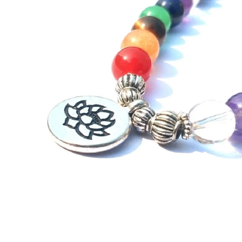 Новое поступление буддийский кулон в виде цветка лотоса семь чакр Йога 8 мм