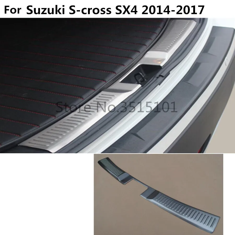 

Car Stainless Steel Inner Rear Back Bumper Trim Plate Trunk Frame Threshold For Suzuki S-Cross Scross SX4 2014 2015 2016 2017