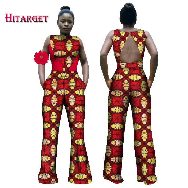 Женский хлопковый комбинезон Bazin Riche в африканском стиле с принтом воска