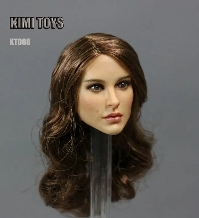 KIMI игрушки KT008 1/6 фигурка головы девушки с длинными волосами для женщин Phi-cen