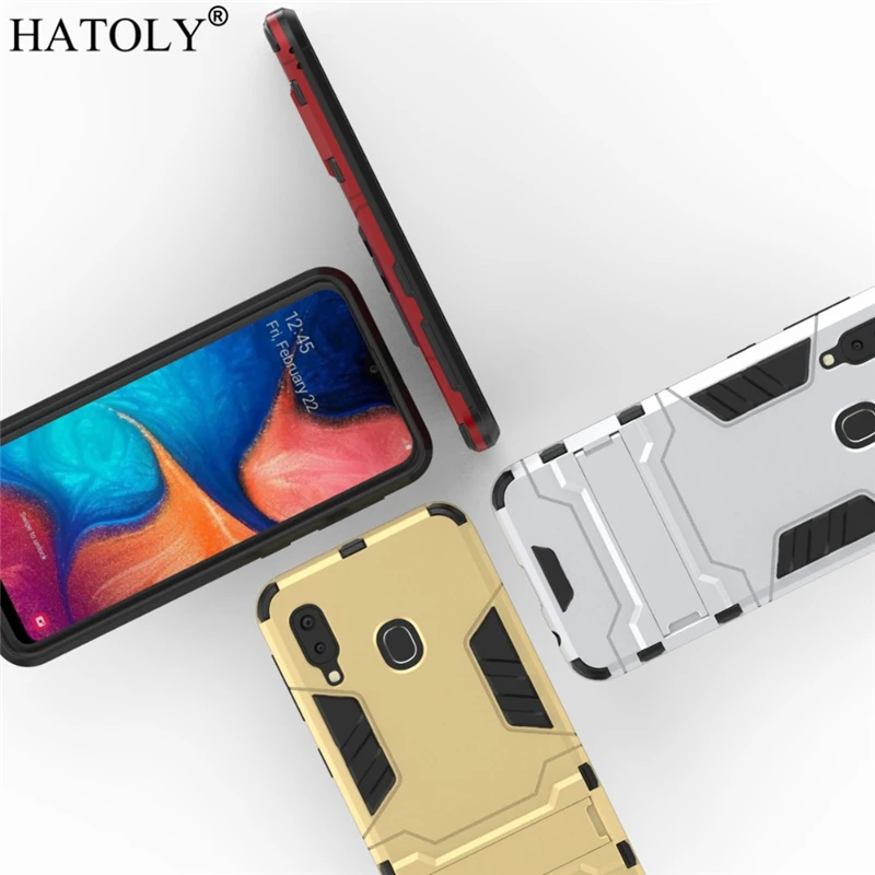 Защитный чехол HATOLY для Samsung Galaxy A20e Жесткий Чехол из силиконовой резины с роботом