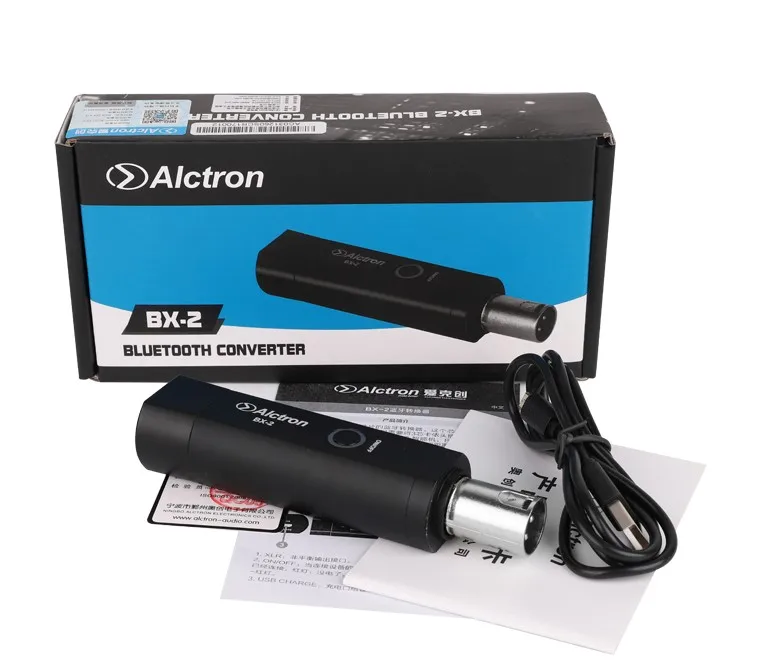 Alctron BX 2 Портативный беспроводной Bluetooth V4.0 приемник XLR интерфейс аудио усилитель