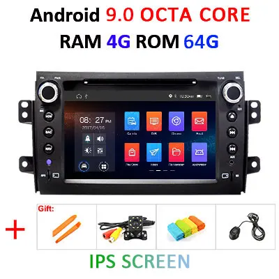 " Android 9,0 DSP ips автомобиля gps для Suzuki SX4 dvd плеер стерео приемник головки монитор навигации мультимедийный плеер магнитофон - Цвет: 9.0 4G 64G