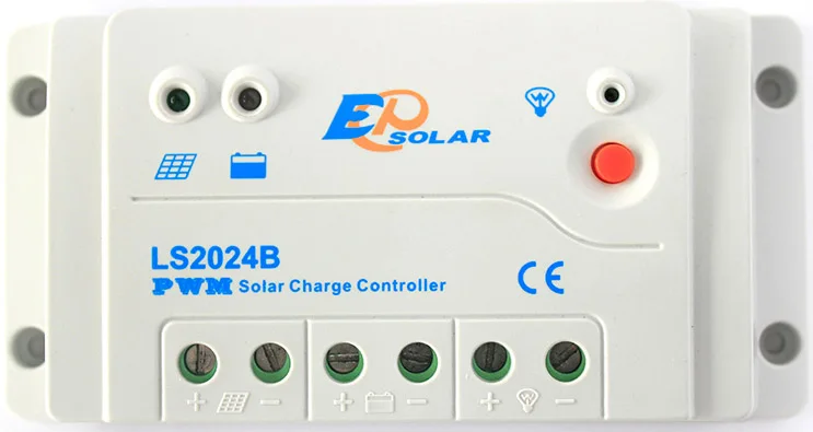 20A 20amp 12В 24В автоматическая работа LS2024B ШИМ регулятор солнечного заряда с черным