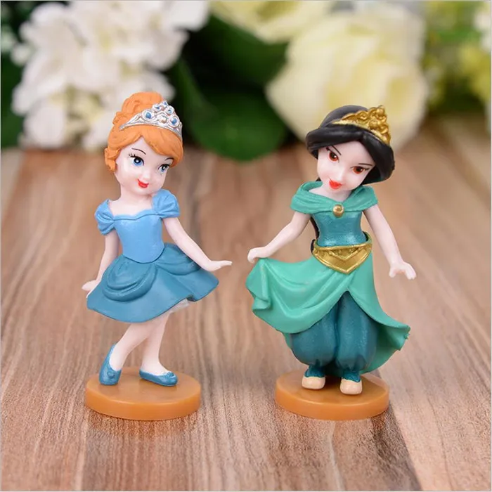 Экшн фигурки Принцессы Disney 6 шт./компл. из ПВХ высокого качества милая мультяшная