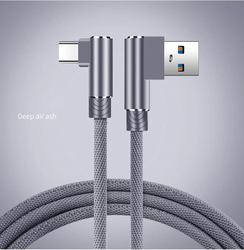 ROMICHW usb type-C кабель 2A кабель для быстрой зарядки для samsung huawei USB C кабель для мобильного телефона usb type-C устройства для Xiaomi Redmi - Цвет: Gray For Type C