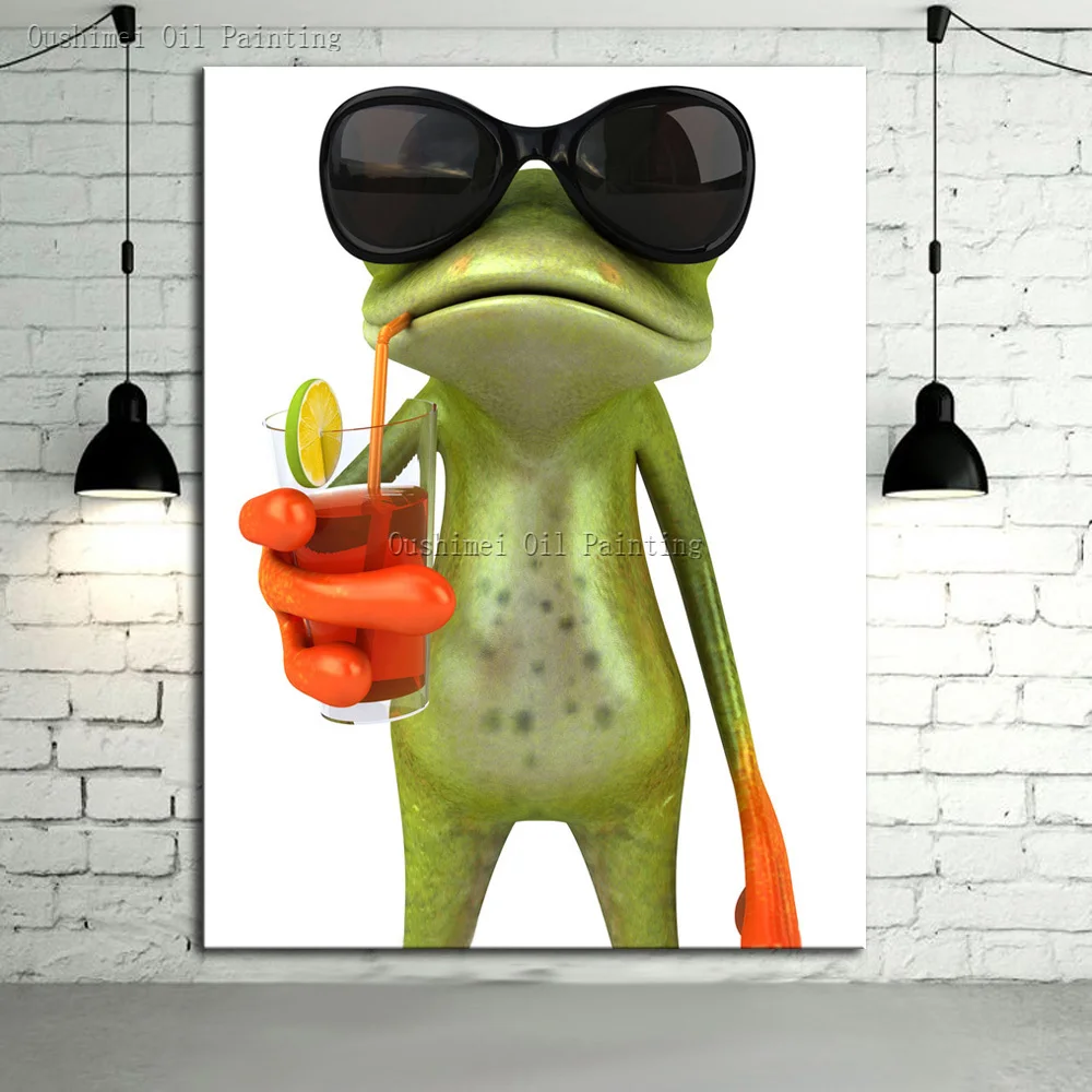 Превосходные навыки художник ручная роспись высокое качество 3D-эффект лягушка