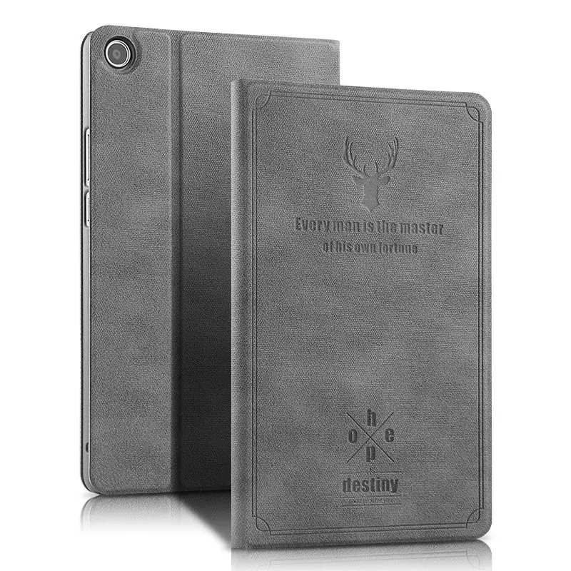 gray Чехол из искусственной кожи для huawei mediapad M5 Lite 8,0 JDN2-W09 JDN2-AL00 защитный чехол для huawei mediapad m5 lite 8 чехол для планшетного ПК - Цвет: gray