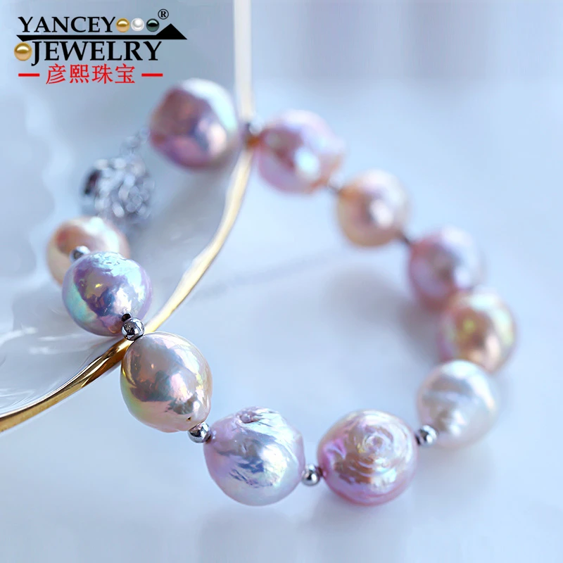 [Красивый] новый браслет из натурального пресноводного жемчуга в форме барокко