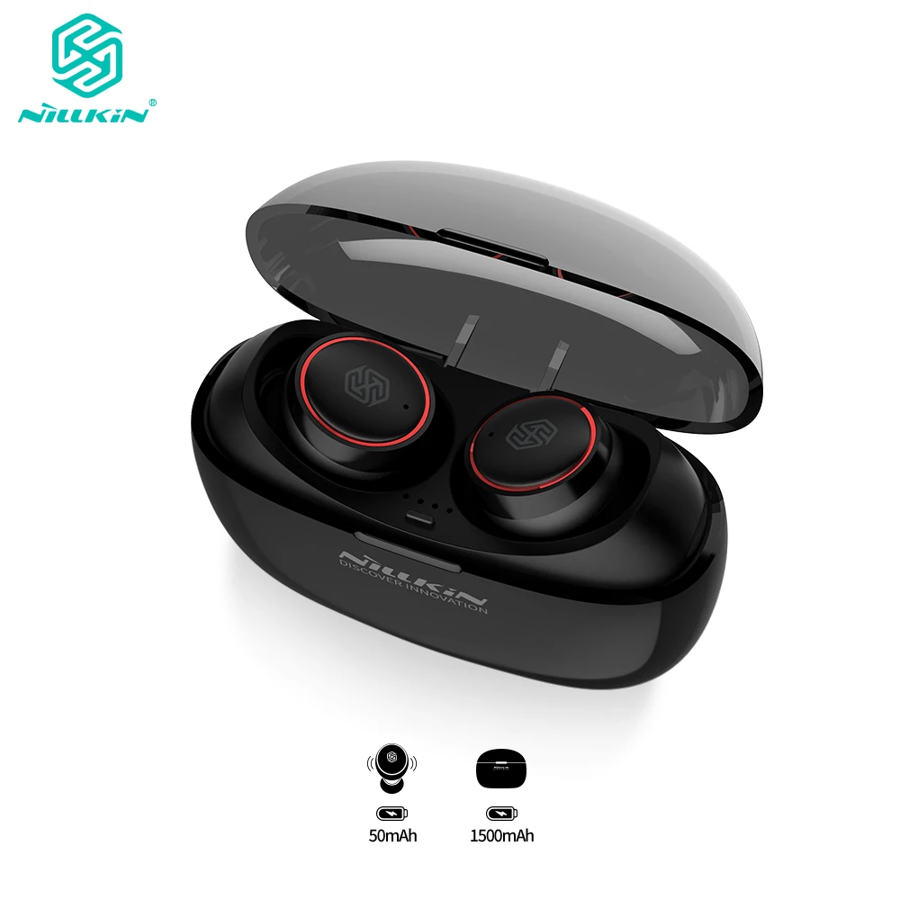 NILLKIN TWS 5.0 Bluetooth headphone 3D stereo wireless earphone IPX4 water-resistance Handsfree Earbuds with charging case
