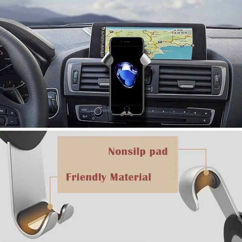 ALMXM Gravity Reaction Car Holder Phone Stand Universal Air Vent Mount Clip Cell for iPhone 7 Samsung Xiaomi GPS | Мобильные