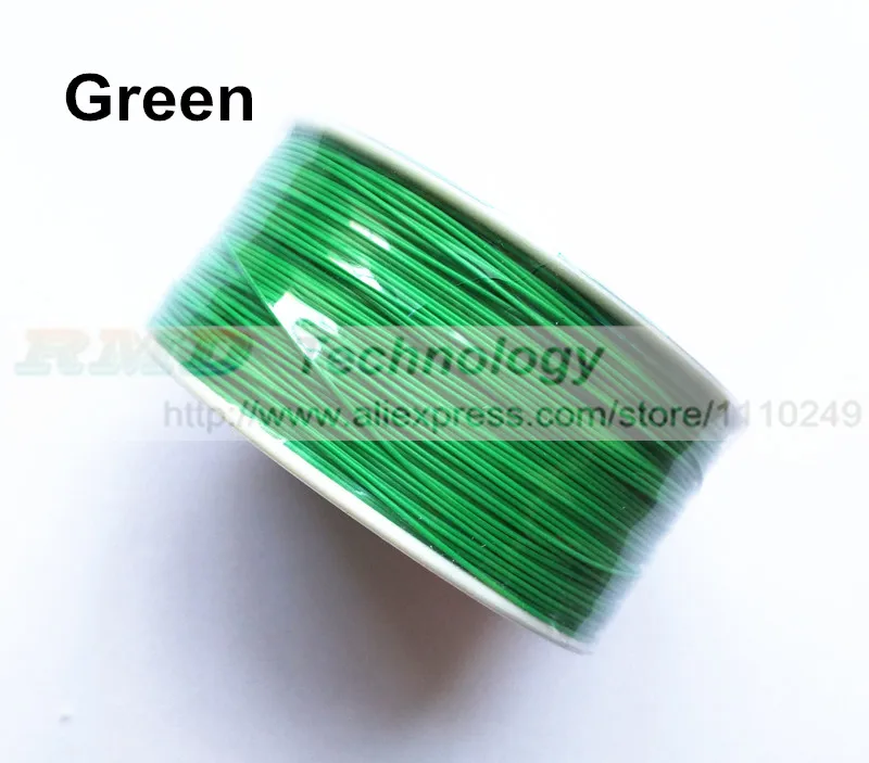 30AWG 0,5 мм PCB Летающий соединительный провод ОК линия обертывание пинг обертывание Гибкая изоляция Оловянная 250 метров 820FT одиночный проводник - Цвет: Зеленый