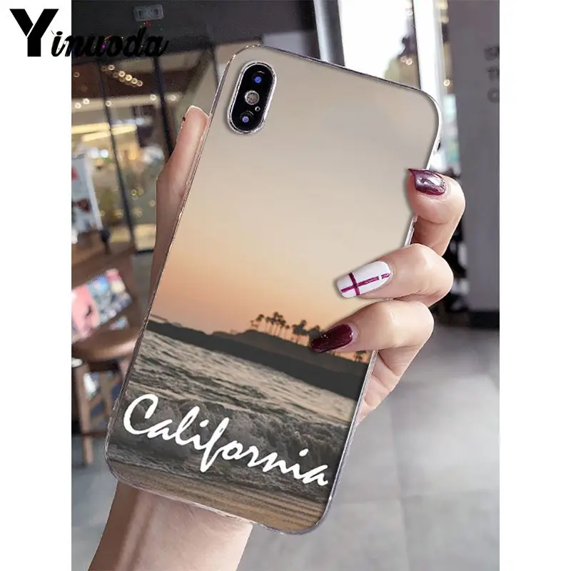 California Travel Pattern TPU Soft Phone Case for iPhone 13 8 7 6 6S Plus X XS MAX 5 5S SE XR 10 Cover | Мобильные телефоны и