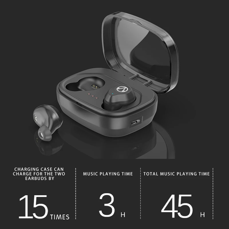 TWS-наушники IPX7 водонепроницаемые с сенсорным управлением Bluetooth 5 0 зарядным чехлом