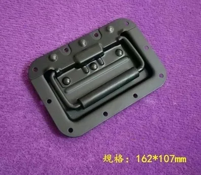recessed pull 2 шт./лот, черный чехол для дорожного полета, утопленный шарнир с застежкой, Угловой протектор, пружинный чехол для дорожного движения, комплект оборудования - Цвет: recessed pull