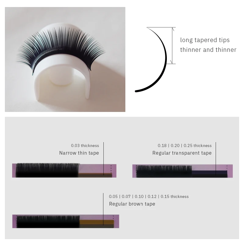 SONG LASHES, накладные ресницы для наращивания, мягкий тонкий кончик, завивка BCD, толщина 0,05 мм до 0,25 мм, пять лотков в упаковке