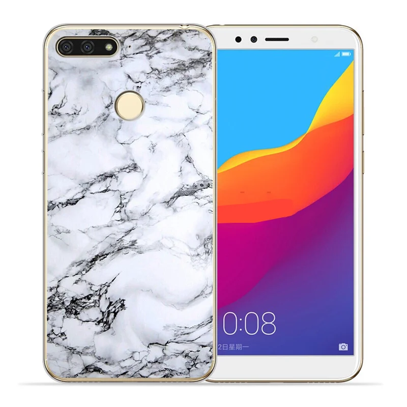 Роскошный чехол с мраморными буквами для huawei II Y5 Y6 Prime Nova 2 3 3I 4 Plus чехол для телефона Coque Etui funda capinha shell capa - Цвет: 0264