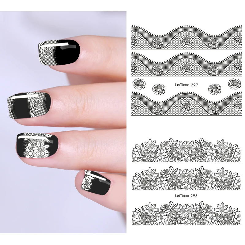 LEMOOC 1 лист переводных стикеров для ногтей украшение Водные Переводные картинки