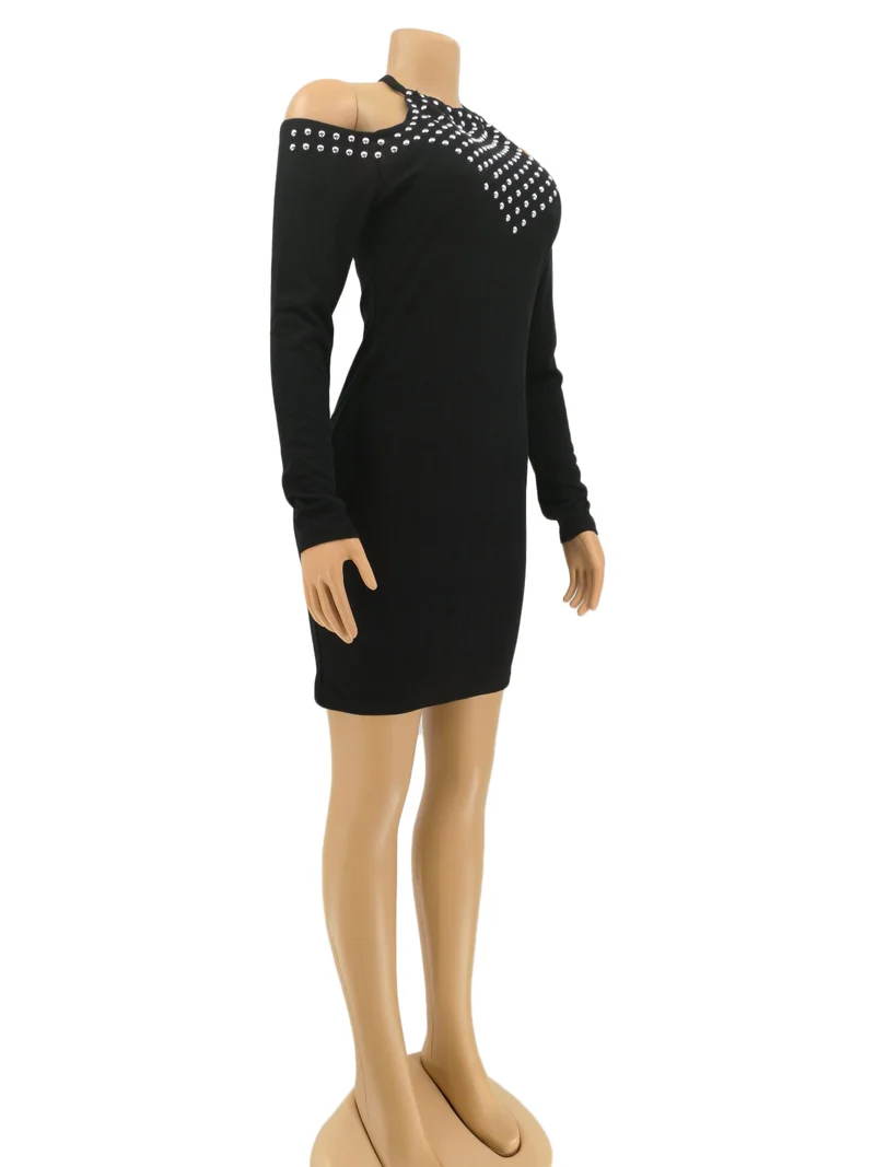 Черные сексуальные алмазные облегающие платья для женщин женское облегающее