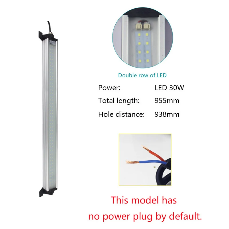 LED 30W Светодиодные рабочие огни для станков с ЧПУ 220 В 8 Вт-40 Вт взрывозащищенные водонепроницаемые лампы для гаражного токарного станка фрезерные швейные промышленные светодиодные светильники 24 В - Цвет: LED 30W