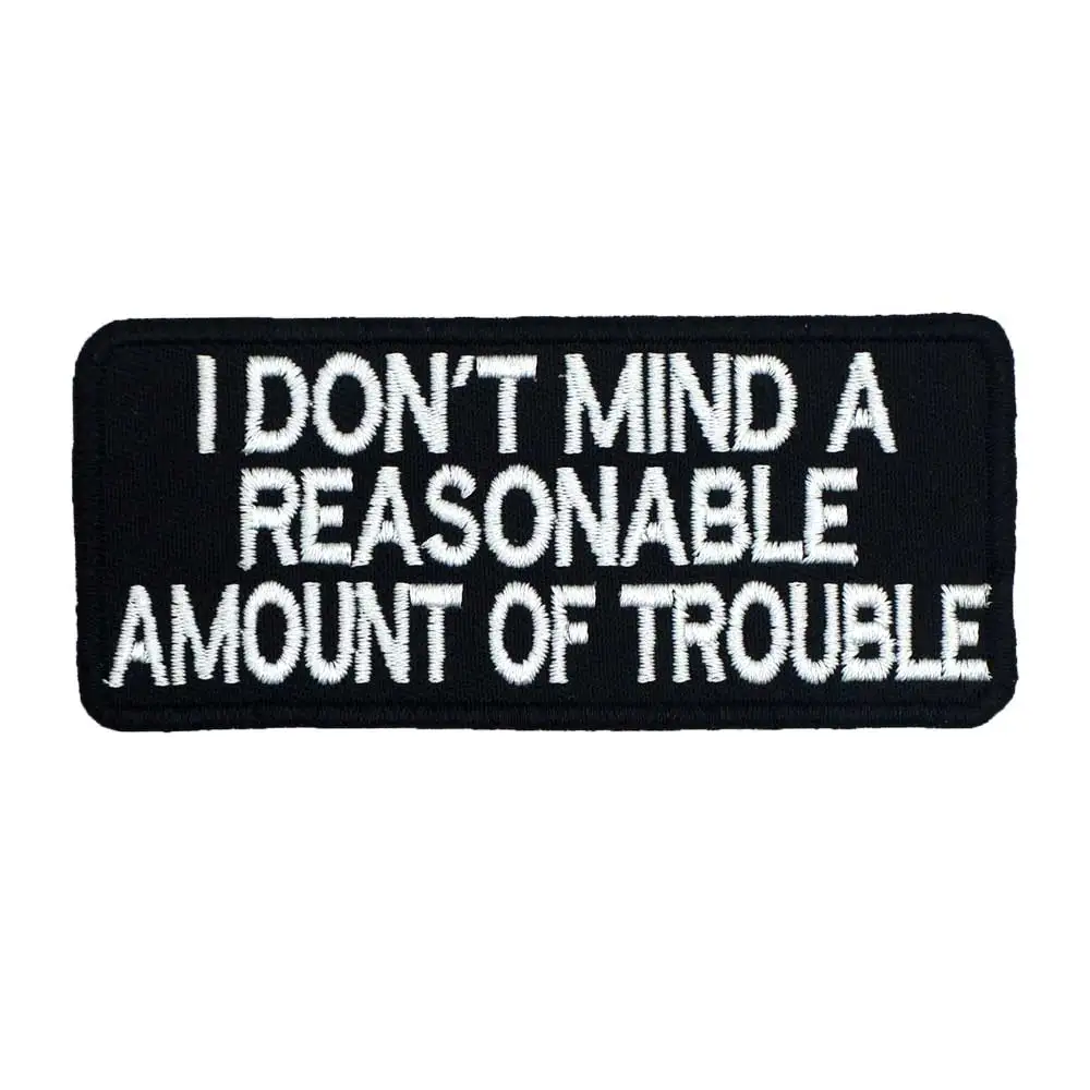 Я против разумного количества проблем бирка с именем этикетка вышивкой Панк