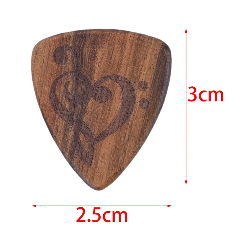 

Guitar Picks Plectrum Solid Wood Fingerpicks High-end 0.46mm Guitarra Picks For Musical Instrument Accessories 3cm x 2.5cm