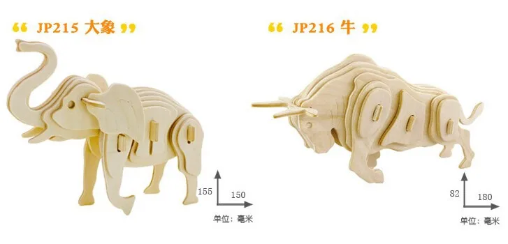 DIY Дети 3D деревянные пазлы животных модель самолета сборки строительные наборы Развивающие игрушки для детей