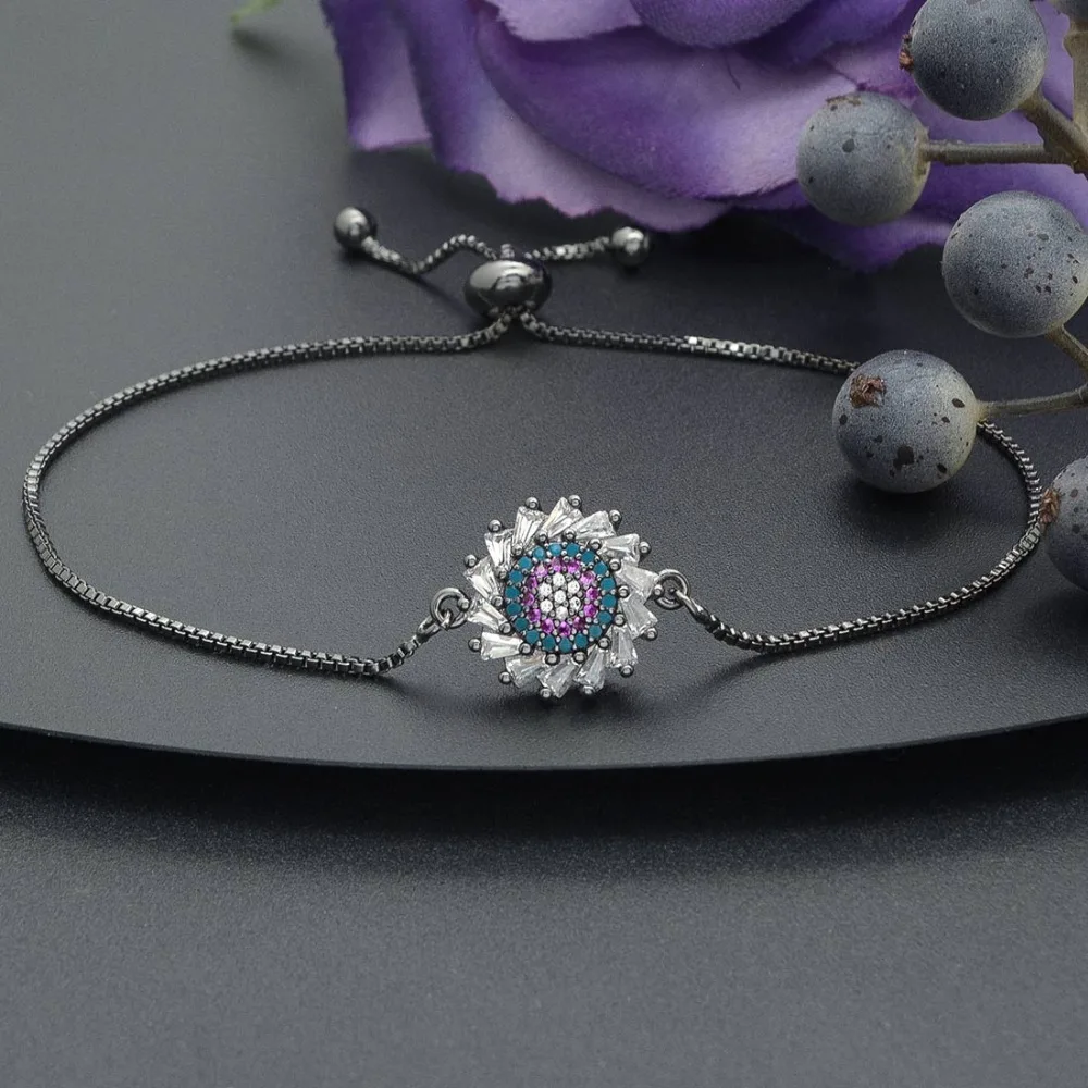 Женские свадебные браслеты ModemAngel Роскошные из суперфианита в цветочек украшения