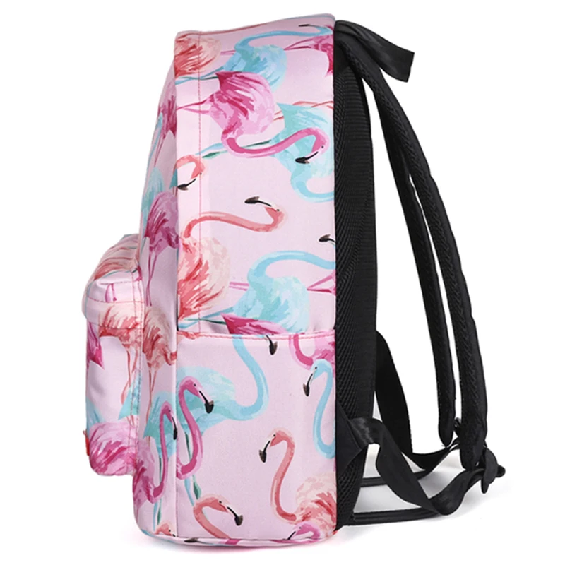 School Bag for Teenager Girls Women Laptop Backpack Flamingo Printing Bagpack Mochila Feminina Escolar Big Travel Daypack