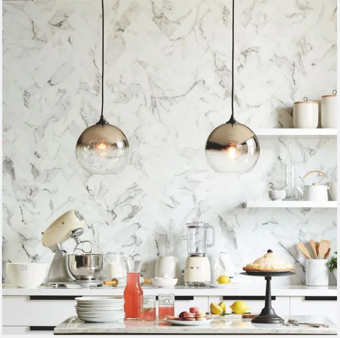 LukLoy-lámpara colgante moderna de plata clara para Loft, accesorio de luz de cocina con bola de cristal dorada, para comedor y sala de estar