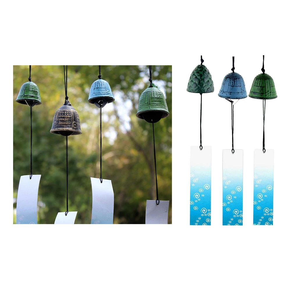 3 шт японский стиль Windchimes Furin античный колокольчик Iwachu чугунные колокольчики