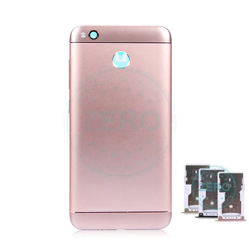 Rose gold Xiaomi Redmi 4X задняя крышка батарейного отсека металлический чехол+ держатель для карт Redmi 4X задняя крышка батарейного отсека Запасные части - Цвет: Rose gold