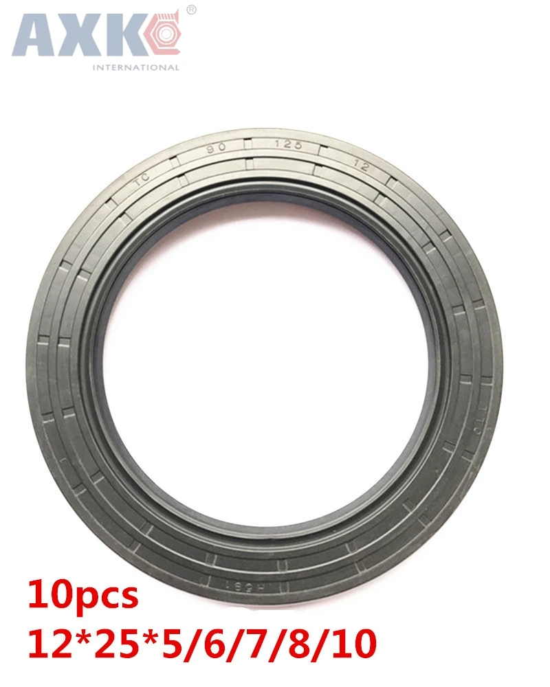 AXK 10 шт. TC 12x25x5 12x25 x: для детей от 6 до 12 лет x 25x7 12x25x8 12x25x10 сальники Скелет