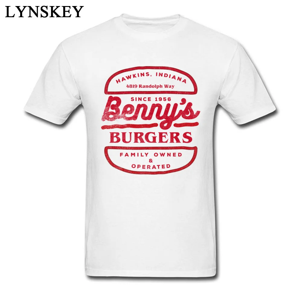 Лидер продаж 2017 Молодежная Футболка Bennys с гамбургерами круглым вырезом в клетку