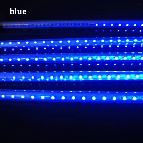 blue Метеоритный Дождь 8 трубок светодиодный светильник 20 см 30 см 50 см наружная Водонепроницаемая гирлянда для рождественской свадебной вечеринки декор AC 220 В - Испускаемый цвет: blue