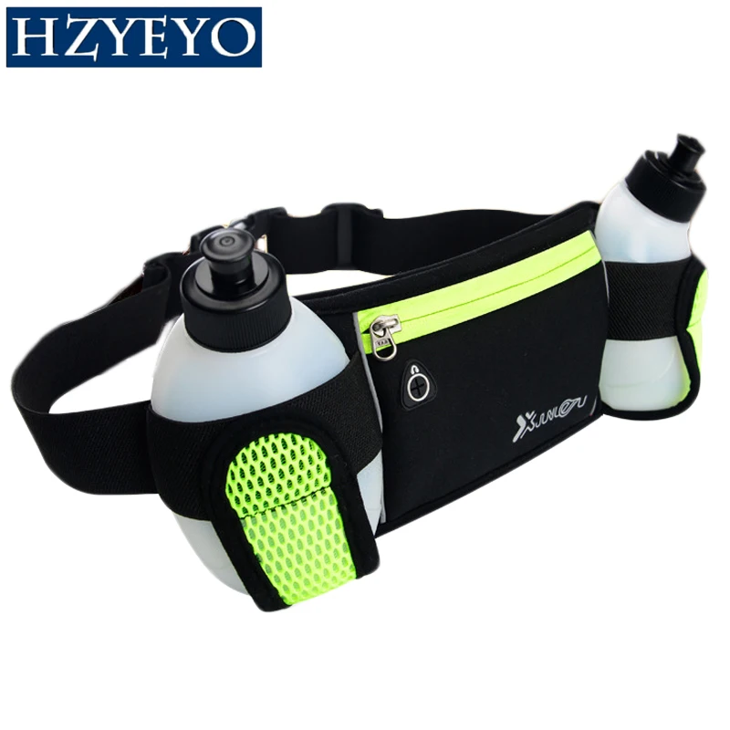 Светоотражающий спортивный пояс для бега HZYEYO мужчин и женщин поясная сумка с 2