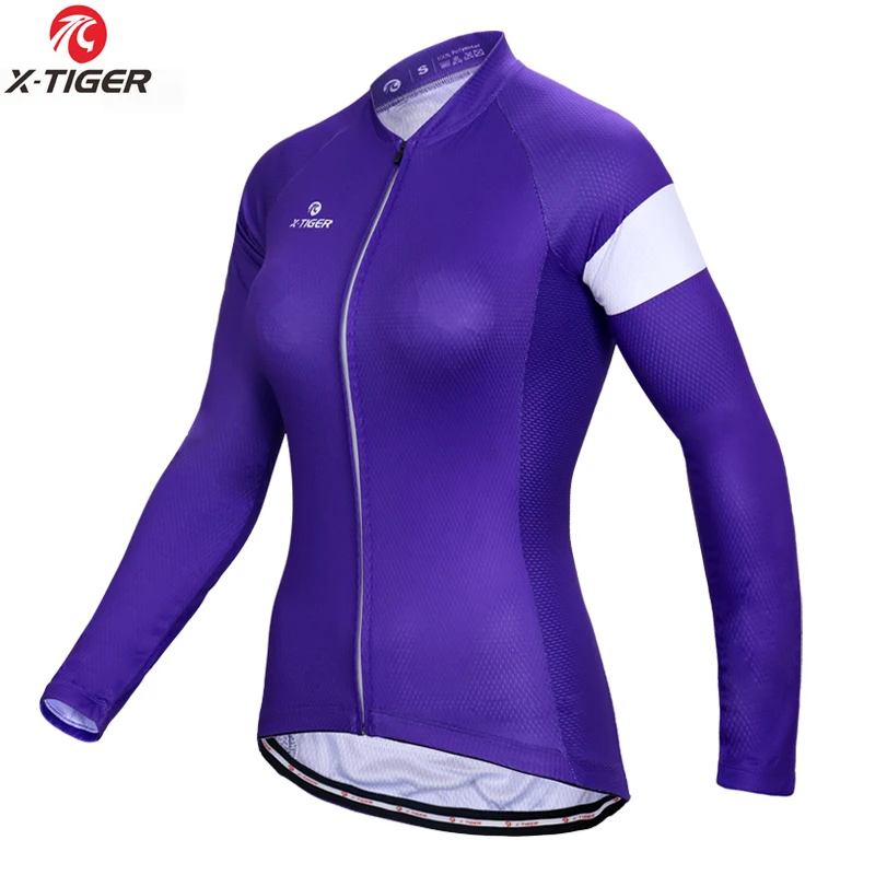 Autumn Cycle Jersey X-Tiger, женские майки для велоспорта с защитой от ультрафиолета, одежда для велоспорта, одежда для велоспорта, осень, полиэстер, Джерси для горного велосипеда, Ropa Ciclismo - Цвет: Autumn Cycle Jersey
