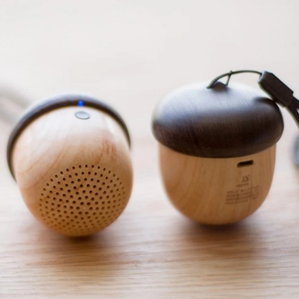 Buyincoins Мини Bluetooth динамик беспроводной Портативные колонки милый орех уникальный