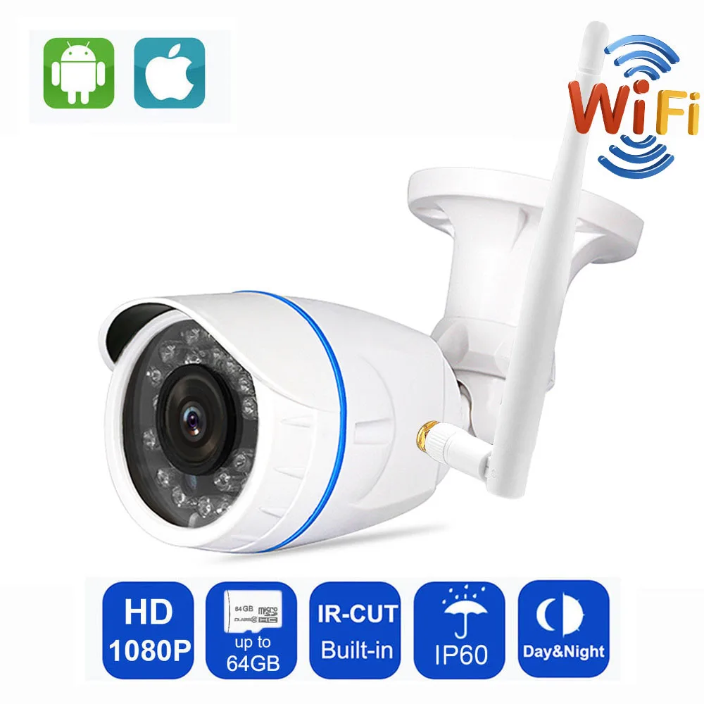 IP камера видеонаблюдения 1080P IP60 SD карта 32 Гб|Камеры видеонаблюдения| |