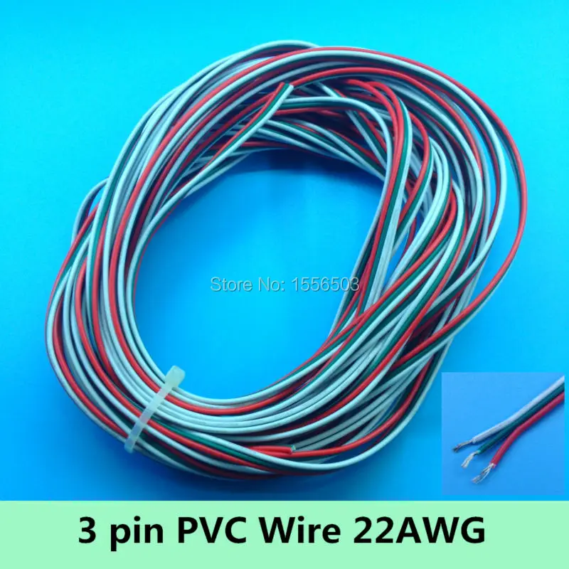 3 метра контакта белый зеленый красный кабель изолированный провод из ПВХ | Электрические провода -32719568113