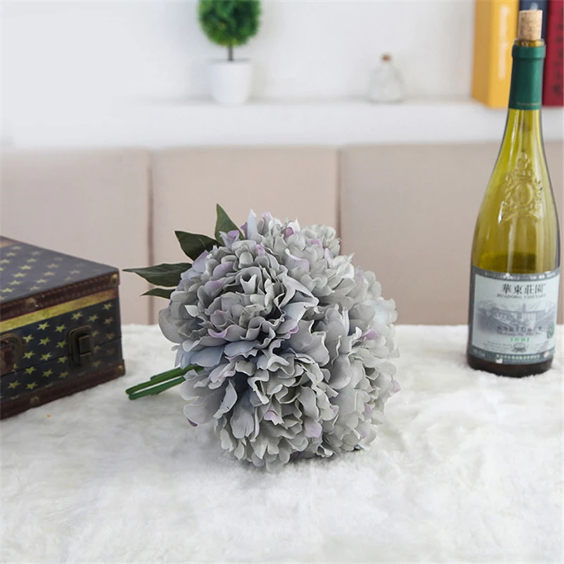 1 комплект 5 головок пионы настоящие на ощупь латексные искусственные цветы