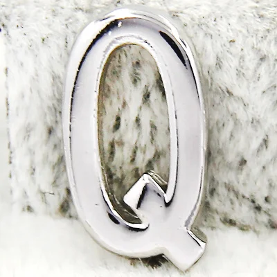 Q Silver Ювелирные изделия yukam, индивидуальная, начальная, R, алфавит, слайдер, S, слайдер, буквы, Подвески, хранитель для браслетов, ожерелья, сделай сам, аксессуары для изготовления - Окраска металла: Q Silver