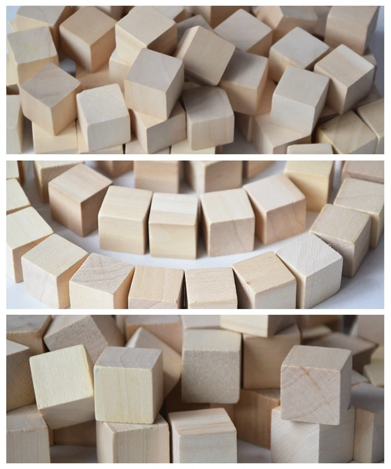 10/20/25mm DIY Wooden Square Blocks Mini Cubes Embellishment for Children Toy Gift Decoration Kids Brain Development C1017 | Дом и сад
