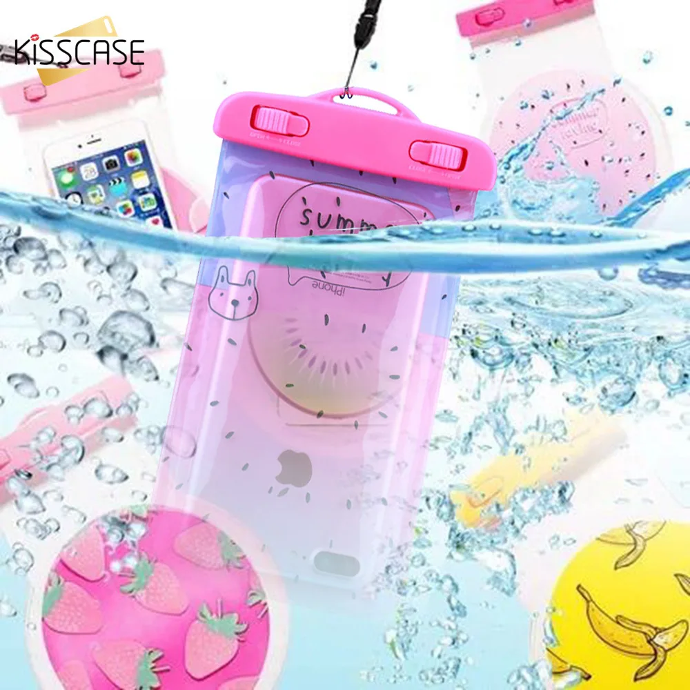 KISSCASE роскошный Водонепроницаемый чехол для iPhone 5 5S SE 6 6s 7 8 Plus купальный с рисунком